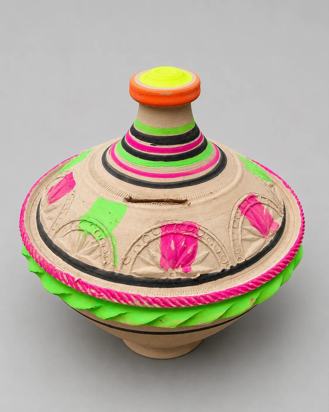 Premium Handmade Clay Gullak – Traditional Mitti Money Bank