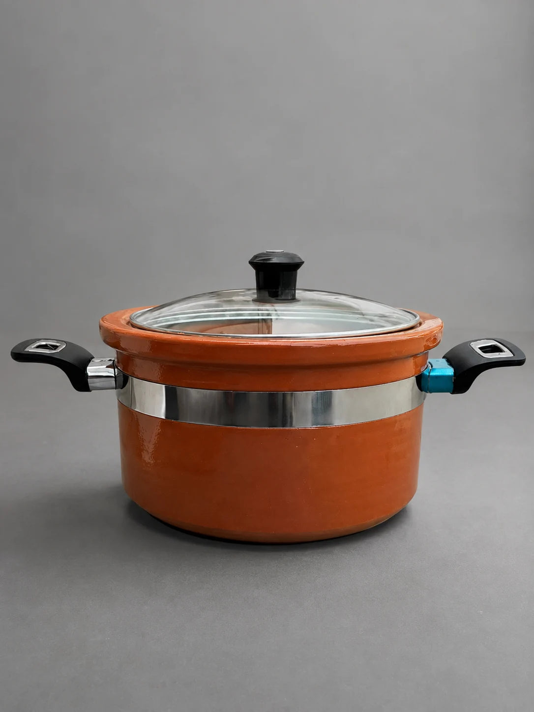 3KG Clay Handi with Glass Lid – Handmade Terracotta Cooking Pot