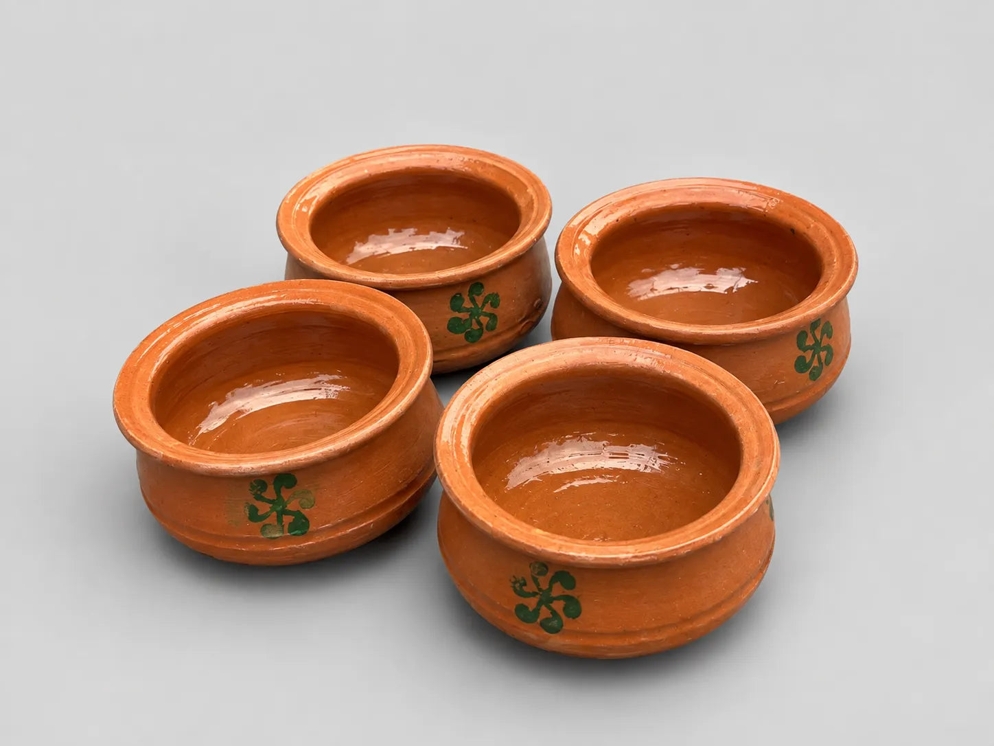 4-Piece Clay Serving Bowl Set – Handmade Terracotta Bowls