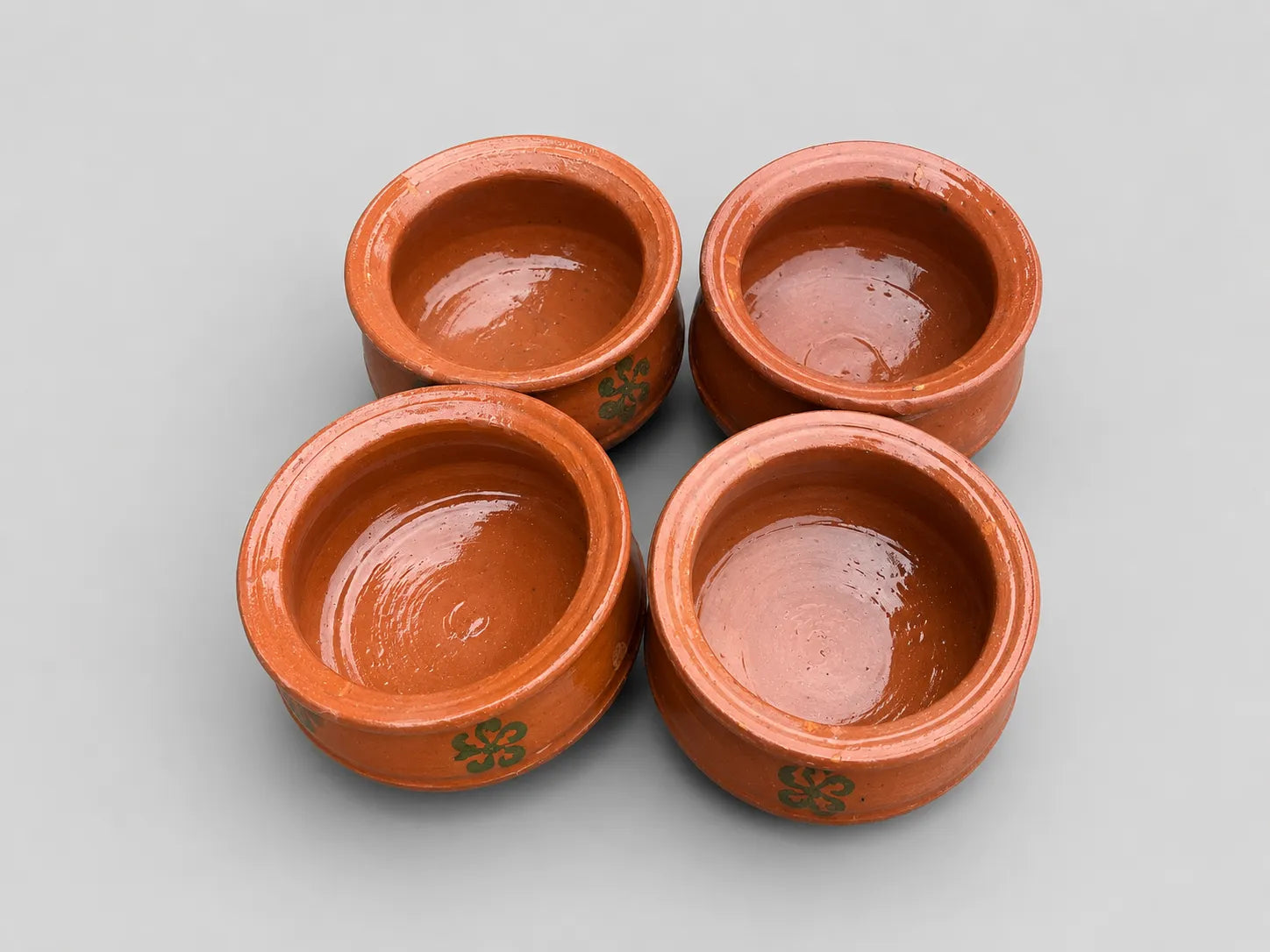4-Piece Clay Serving Bowl Set – Handmade Terracotta Bowls