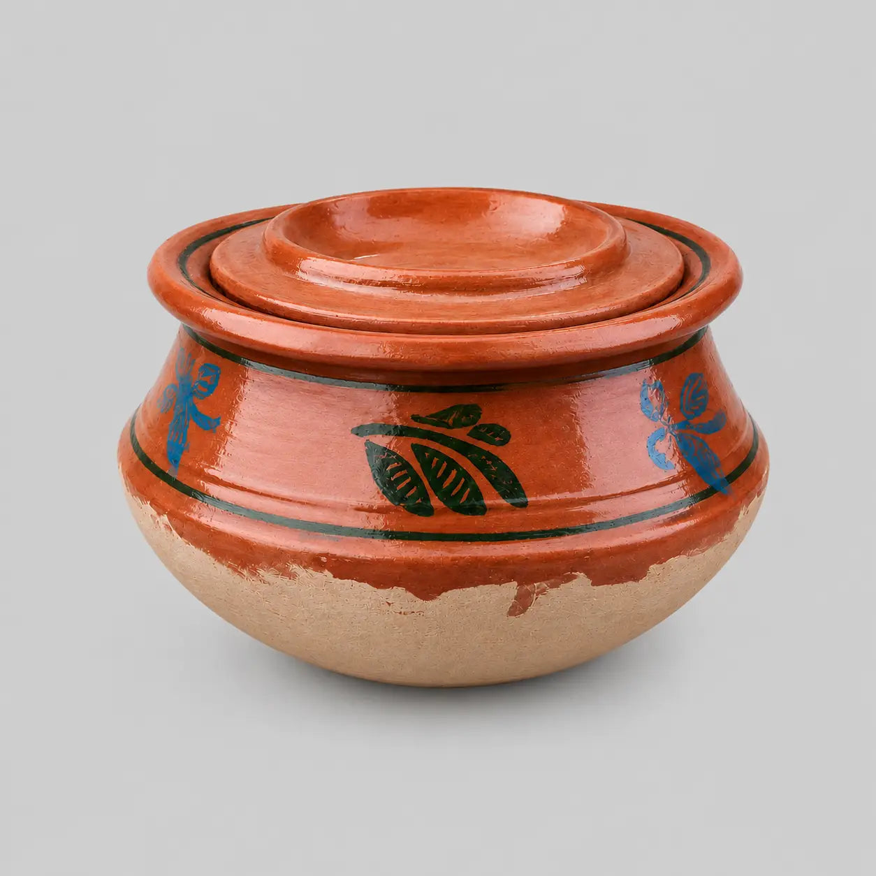 Handmade Terracotta Biryani Handi with Lid – Natural Clay Cooking Pot