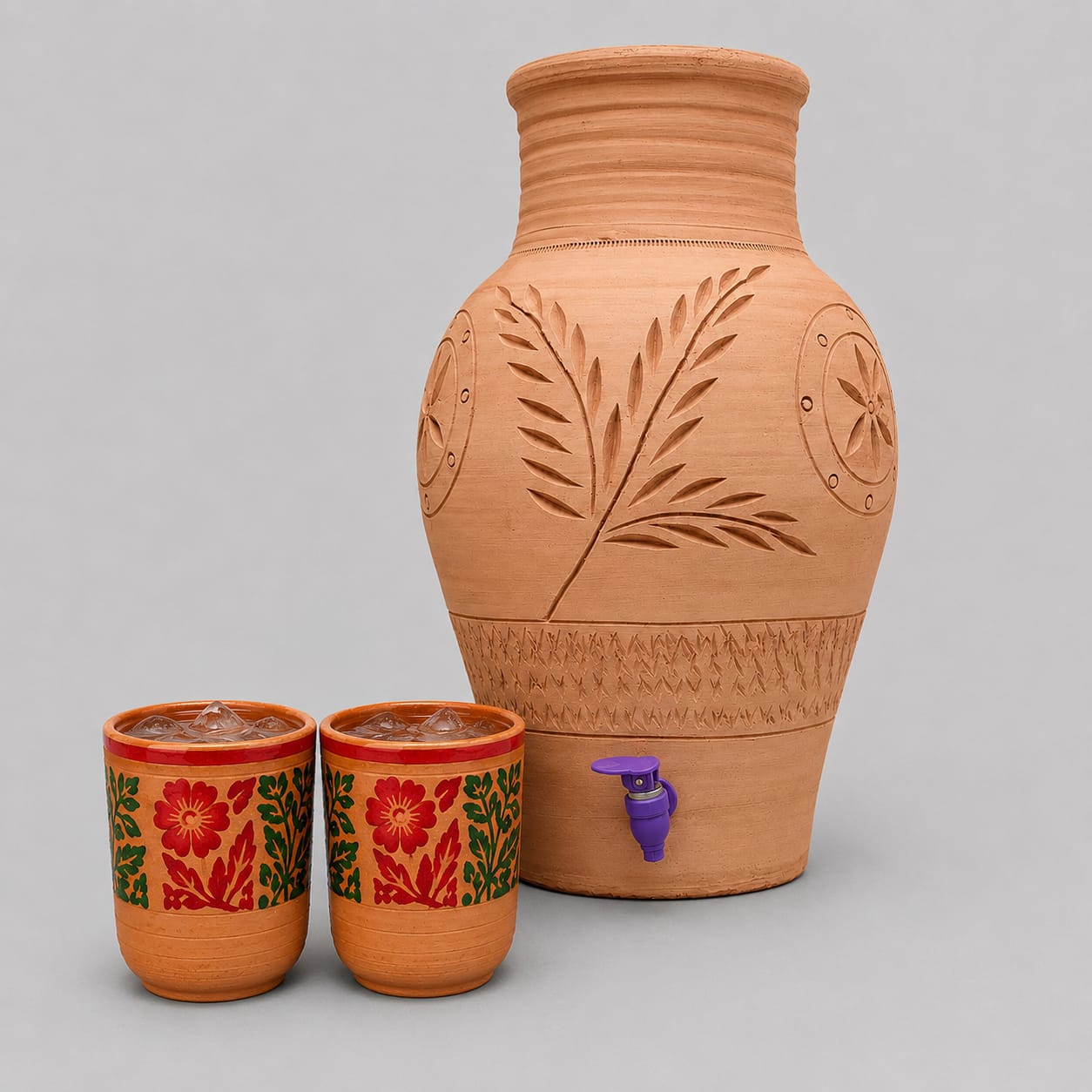 20L Mitti Ka Matka Pani Cooler with Tap