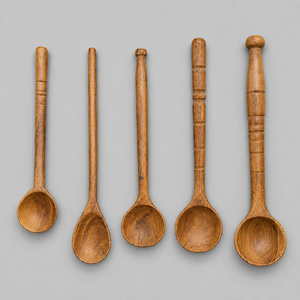 5-Piece Premium Wooden Kitchen Spoon Set