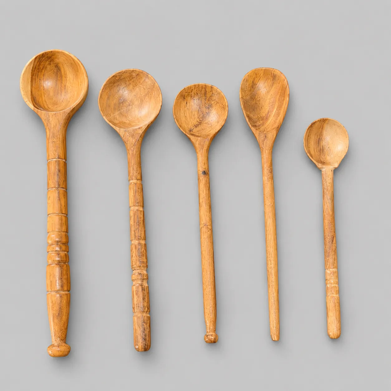 5-Piece Premium Wooden Kitchen Spoon Set
