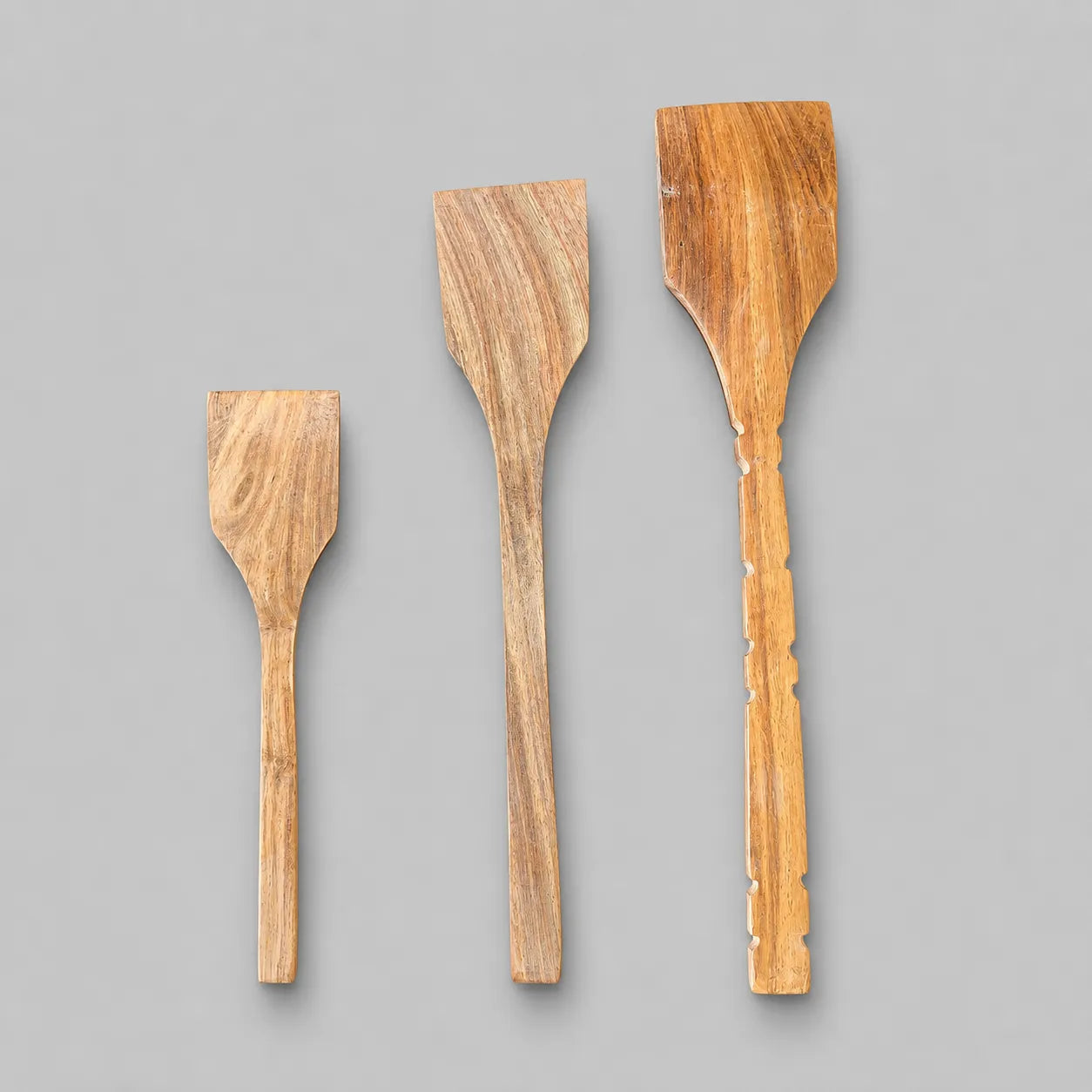 Premium Wooden Spatula Set (3 Pieces)