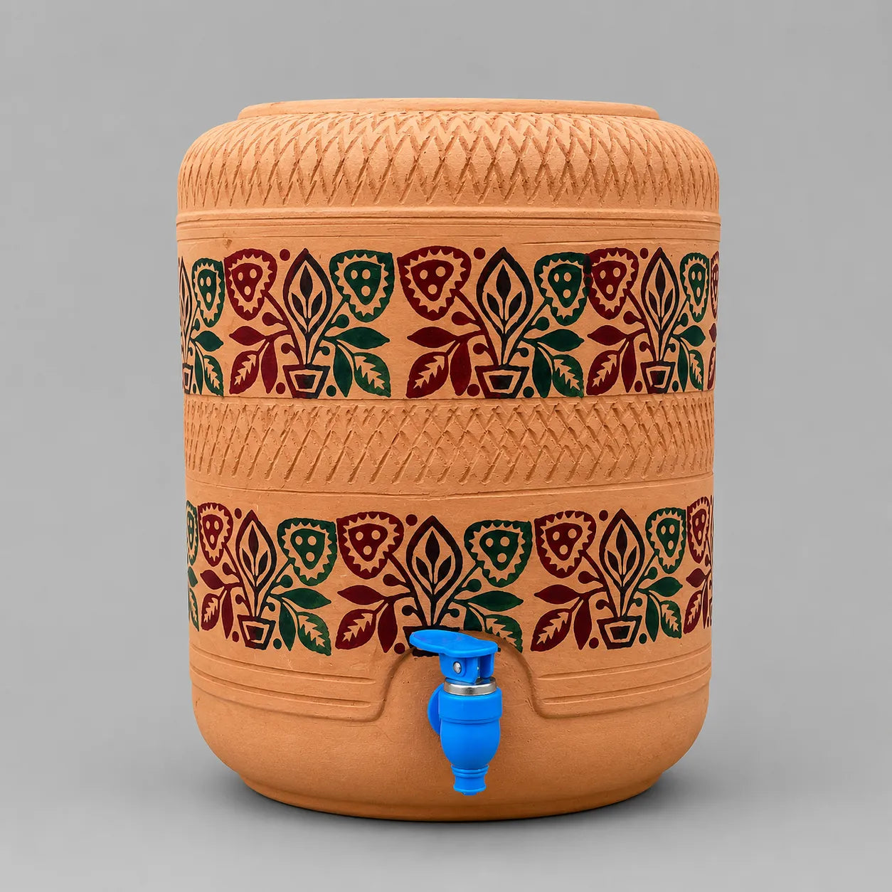 Large Clay Water Cooler with Tap (12-15L)